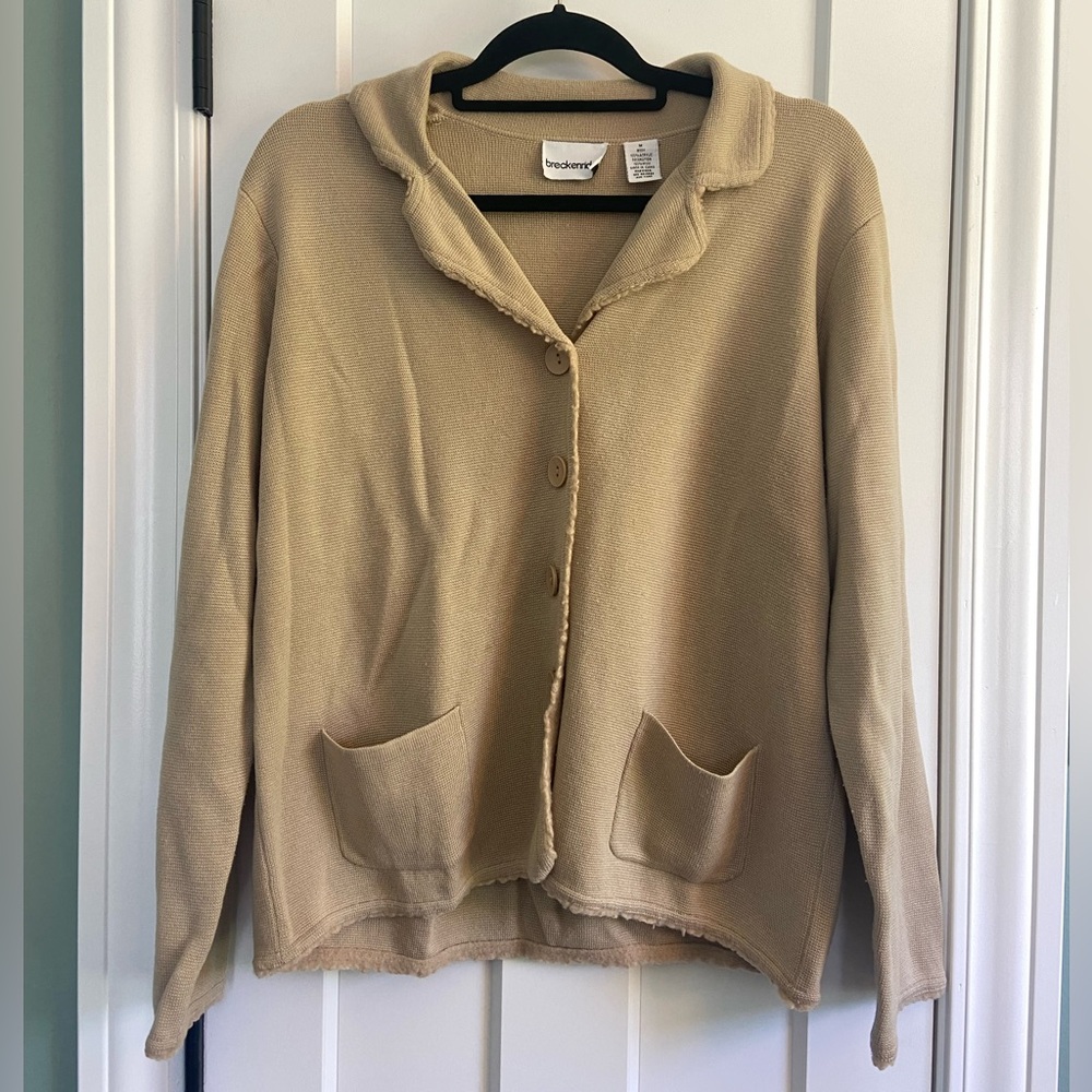 Breckenridge Tan Button-up Sweater